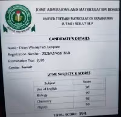 Jamb Utme Fake Result Circulating Online as JAMB Rejects Viral Slip