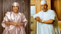 Saheed Balogun and Faithia Williams reunite onstage at Lagos premiere