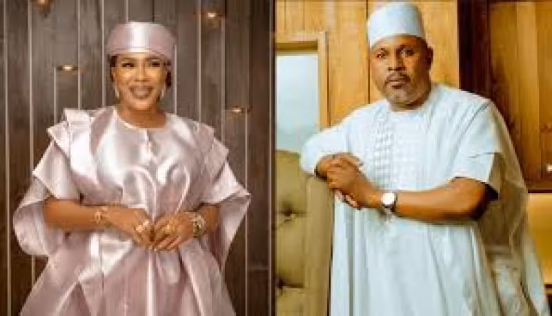 Fans gush as Faithia, Saidi Balogun share warm moment at premiere