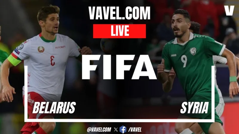 Belarus Vs Syria: 0-0 at Half as Penso-Brooke Referees at Natsional'nyy Stadion