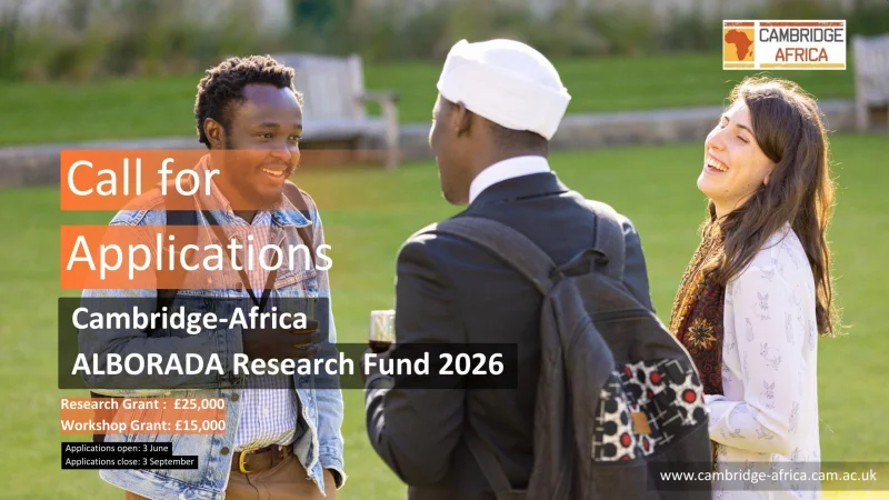 Cambridge-africa Alborada Fund Applications open for 2026 grants up to £25,000